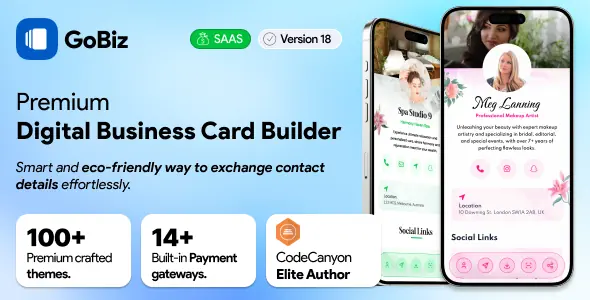 GoBiz - vCard SaaS Digital Business Card Builder