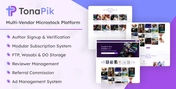 TonaPik - Multi Vendor Microstock Platform