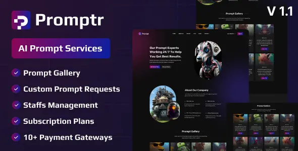 Promptr - Subscription Based AI Prompt Services