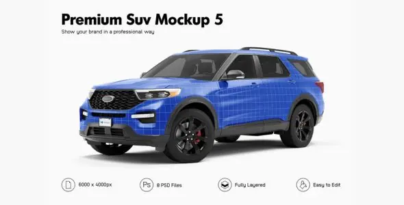Ford Explorer ST Premium Suv Mockup