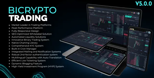 Bicrypto - Crypto Trading Platform, Binary Trading, Investments, Blog, News & More 5.0.0