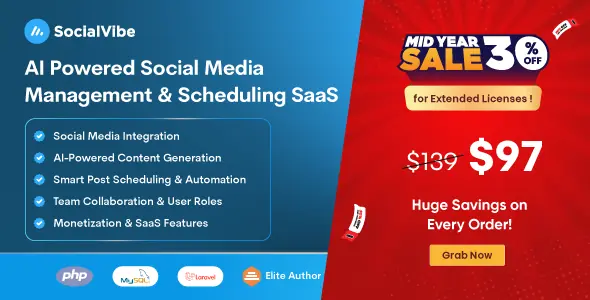 SocialVibe - AI-Powered Social Media Management & Scheduling SaaS