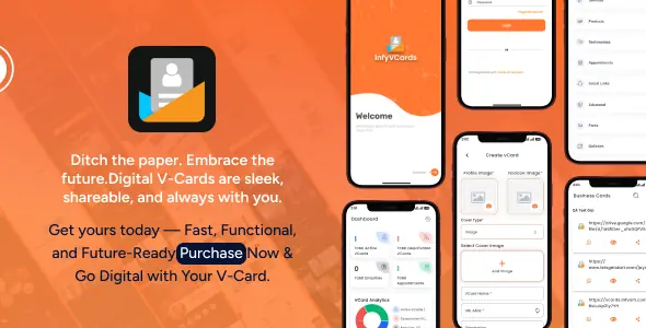 Infy vCard Mobile App Add On for Saas