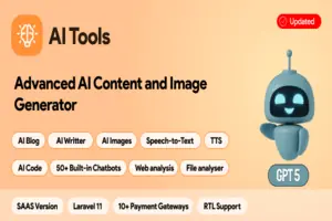 AI Tools SAAS - AI Content, Image, Chat, Voice & Code Generator
