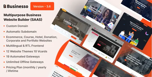 Businesso - Multipurpose Website Builder SAAS