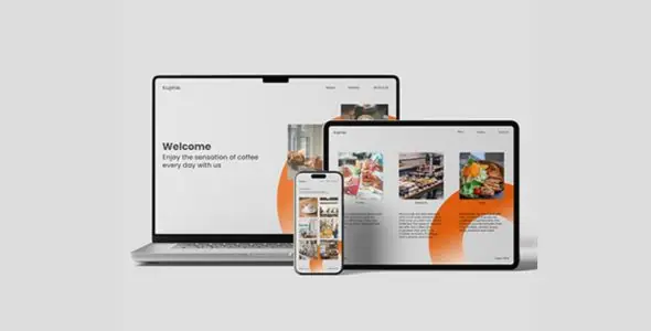 Multi devices responsive website mockup