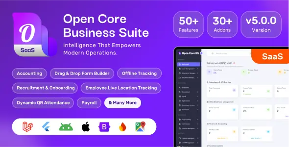 Open Core Business Suite: All-in-One Business OS SaaS latest version + 45 addon including
