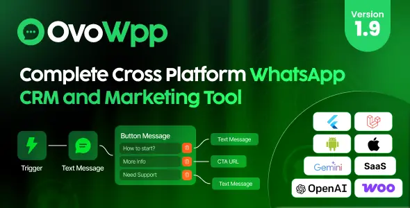 OvoWpp v1.9 - Complete Cross Platform WhatsApp CRM and Marketing Tool