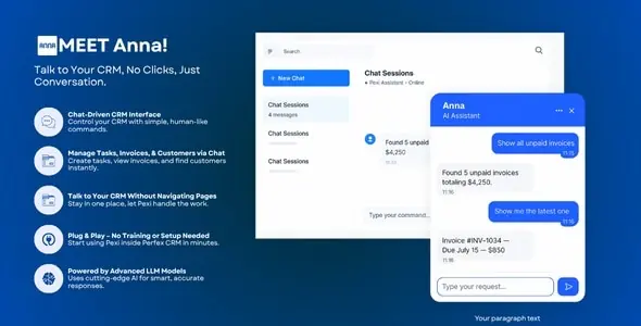 Anna – AI Copilot & MCP Integration for Perfex CRM V2.0.0