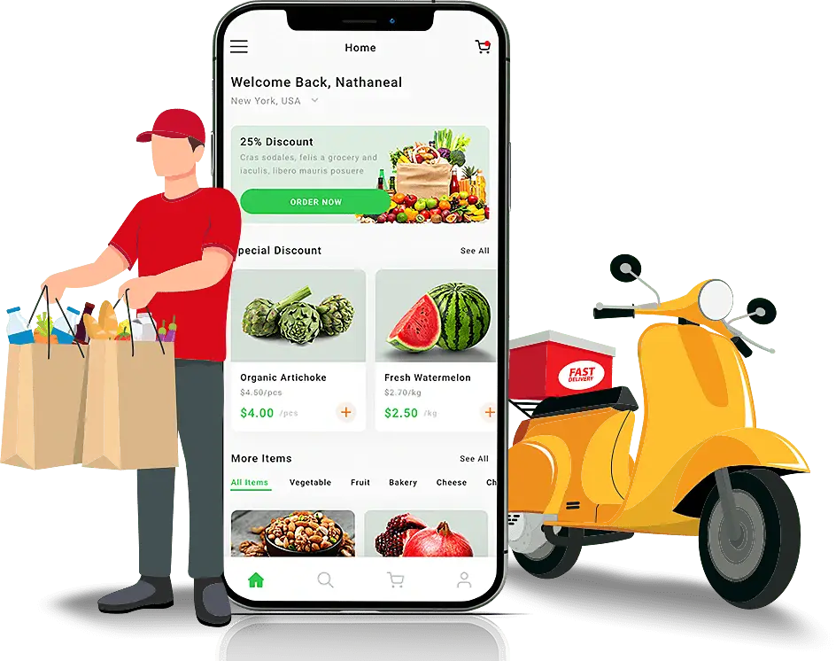 AI-Powered Grocery Delivery App Development Using GroStore (CodeCanyon)