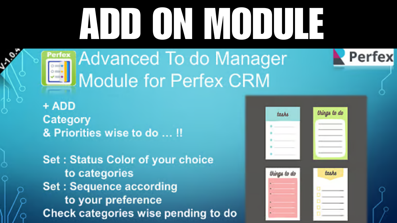 Advaced To Do Manager Module for Perfex CRM